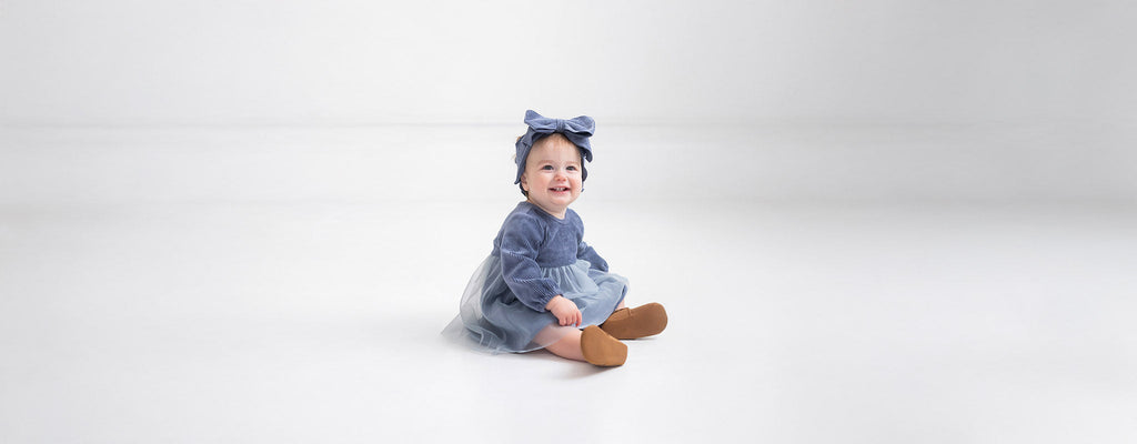 Girl wearing a Cotton Gauze Dress for Fall