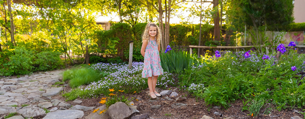 Girl wearing a comfortable Easter dress